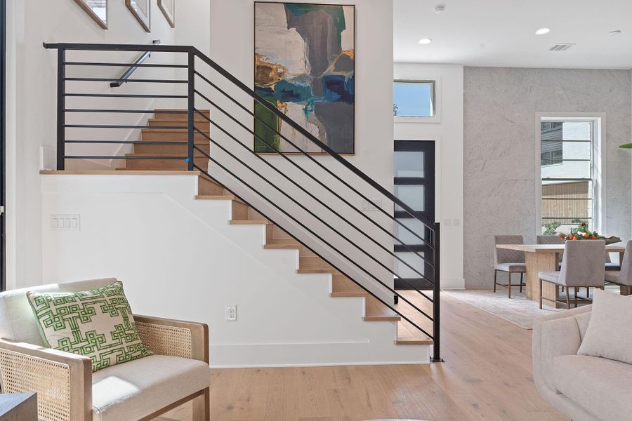 Furnished interior view inside a new home in Spyglass, Austin (Image 10).