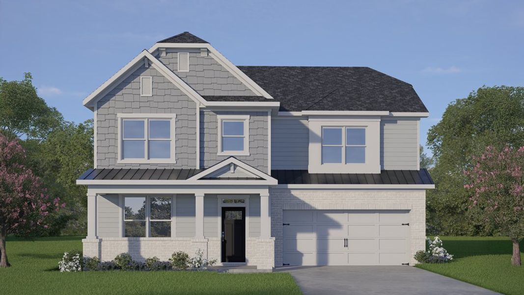 Representative exterior photo of a completed home built from the Morgan by D.R. Horton in Kalas Falls, Wake Forest, NC (Image 2). Representative exterior photo of a completed home built from the Morgan by D.R. Horton in Kalas Falls, Wake Forest, NC (Image 2).