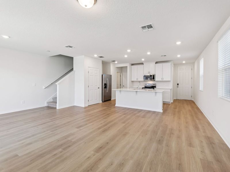 Spacious, unfurnished interior of a new home in The Meadow at Crossprairie Townes, St. Cloud (Image 9). Spacious, unfurnished interior of a new home in The Meadow at Crossprairie Townes, St. Cloud (Image 9).