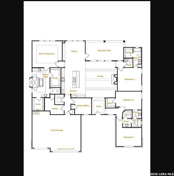 2D floor plan layout of this home in Highland Estates, San Antonio, TX (Image 2).