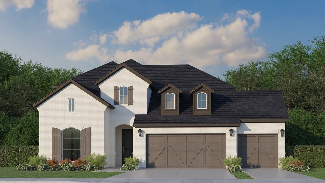 Plan 1525 Elevation C with 3rd Car Garage Plan 1525 Elevation C with 3rd Car Garage