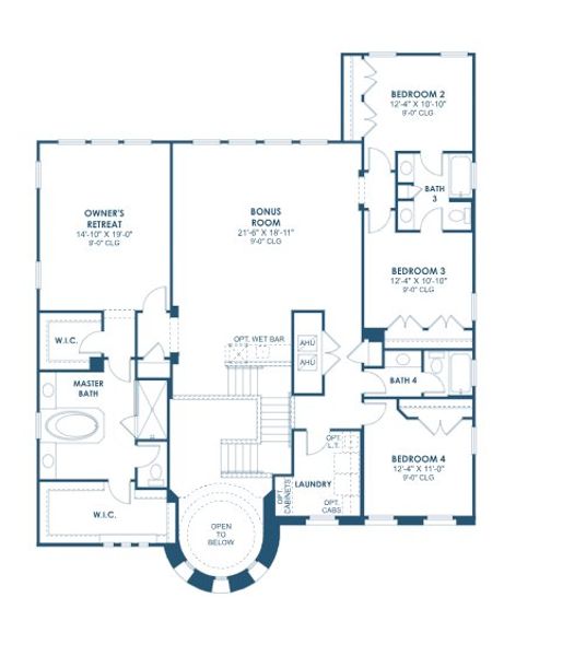 2D floor plan layout for the Madeira III by Homes by WestBay in Pasadena Ridge, Pasadena Hills, FL (Image 4).