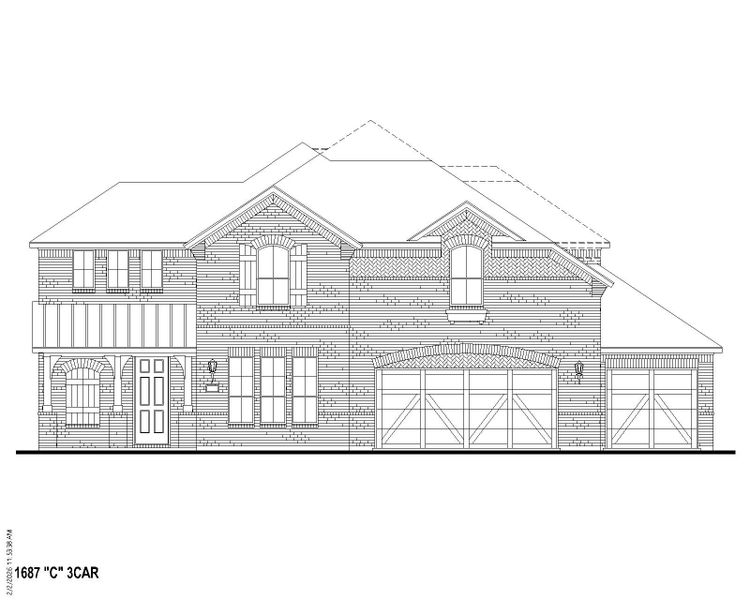 Plan 1687 Elevation C (3C) Plan 1687 Elevation C (3C)