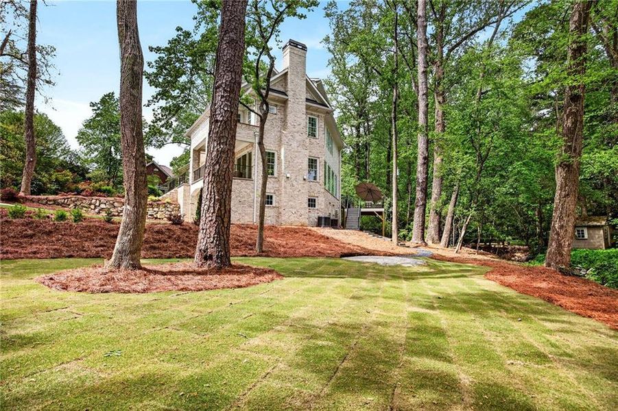 Exterior details and patio area of a home in , Atlanta (Image 32).