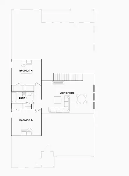 2D floor plan layout of this home in Windrose Green, Angleton, TX (Image 4).