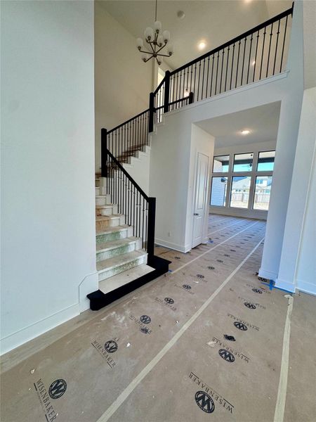 Front foyer with soaring ceiling