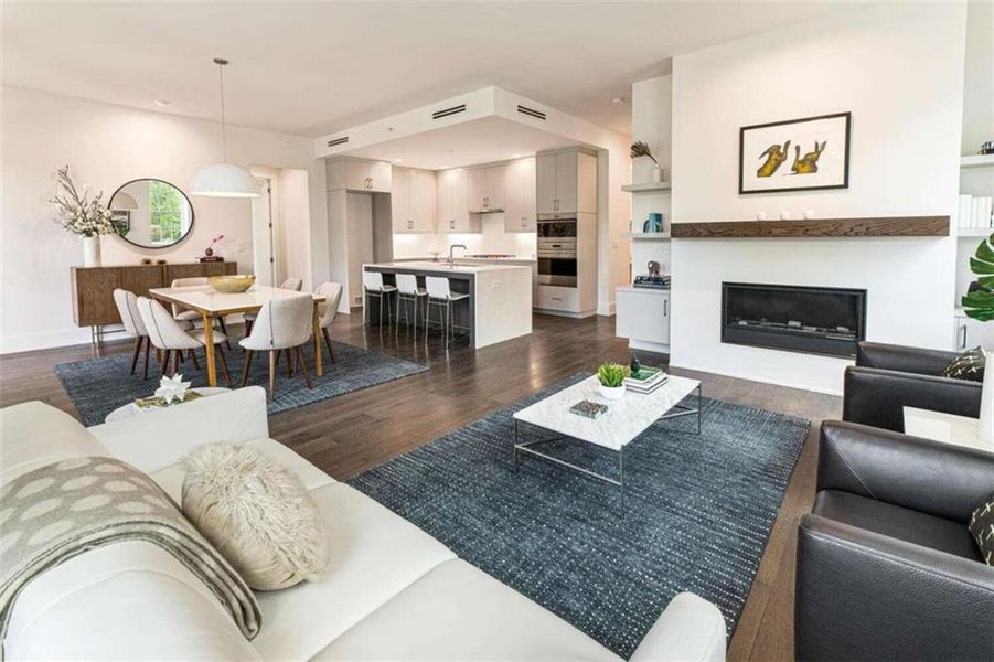 Furnished interior view inside a new home in , Atlanta (Image 5).