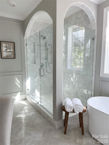 Furnished interior view inside a new home in , Matthews (Image 32).