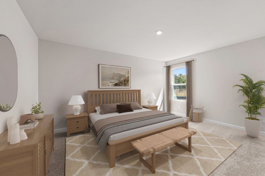 Representative furnished interior of a home built from the Brookwood by Beazer Homes in Cambridge at Steels Bridge, Canton (Image 12).