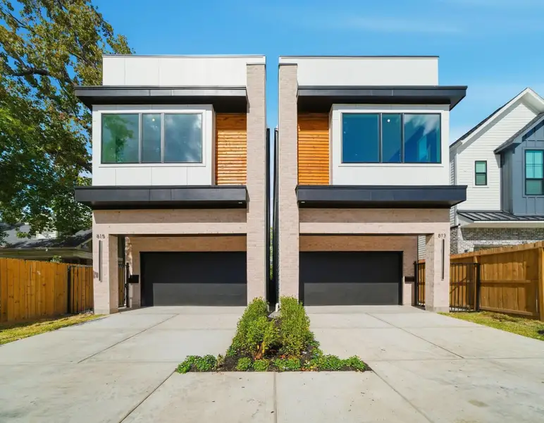 Front exterior of a new home in , Houston, TX, highlighting curb appeal (Image 1). Front exterior of a new home in , Houston, TX, highlighting curb appeal (Image 1).