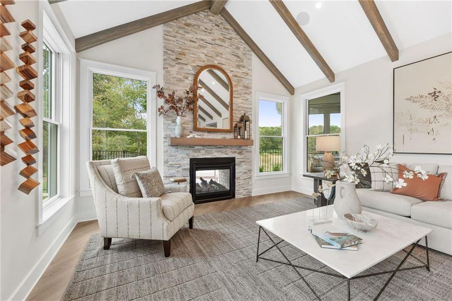 Furnished interior view inside a new home in The Courtyards by The Manor, Alpharetta (Image 19). Furnished interior view inside a new home in The Courtyards by The Manor, Alpharetta (Image 19).