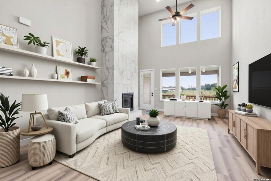 Furnished interior view inside a new home in Crown Ridge Manor, San Antonio (Image 6).