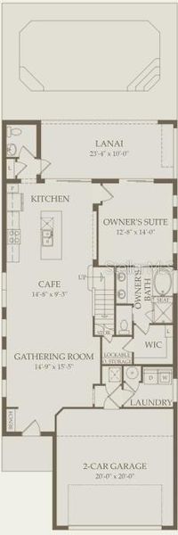 2D floor plan layout of this home in Windsor Cay Resort, Clermont, FL (Image 5).