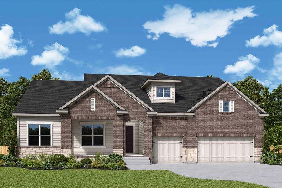 Representative exterior photo of a completed home built from the The Grindle by David Weekley Homes in Ellis, Marietta, GA (Image 7).