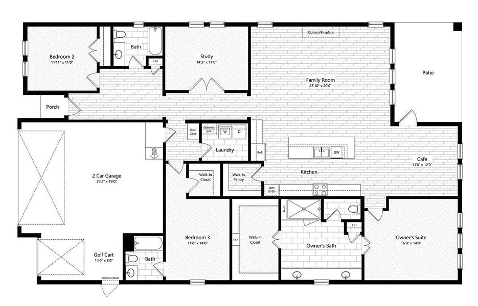 2D floor plan layout for the Lantana by Caldwell Homes in Chambers Creek, Willis, TX (Image 3). 2D floor plan layout for the Lantana by Caldwell Homes in Chambers Creek, Willis, TX (Image 3).