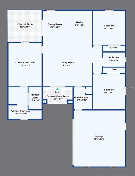 2D floor plan layout of this home in , Port Charlotte, FL (Image 4). 2D floor plan layout of this home in , Port Charlotte, FL (Image 4).