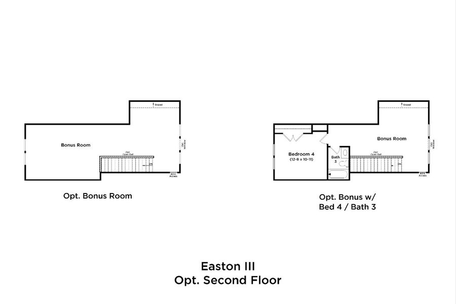 2D floor plan layout for the Easton III by DRB Homes in Bluffs at Sun Colony, Longs, SC (Image 5).