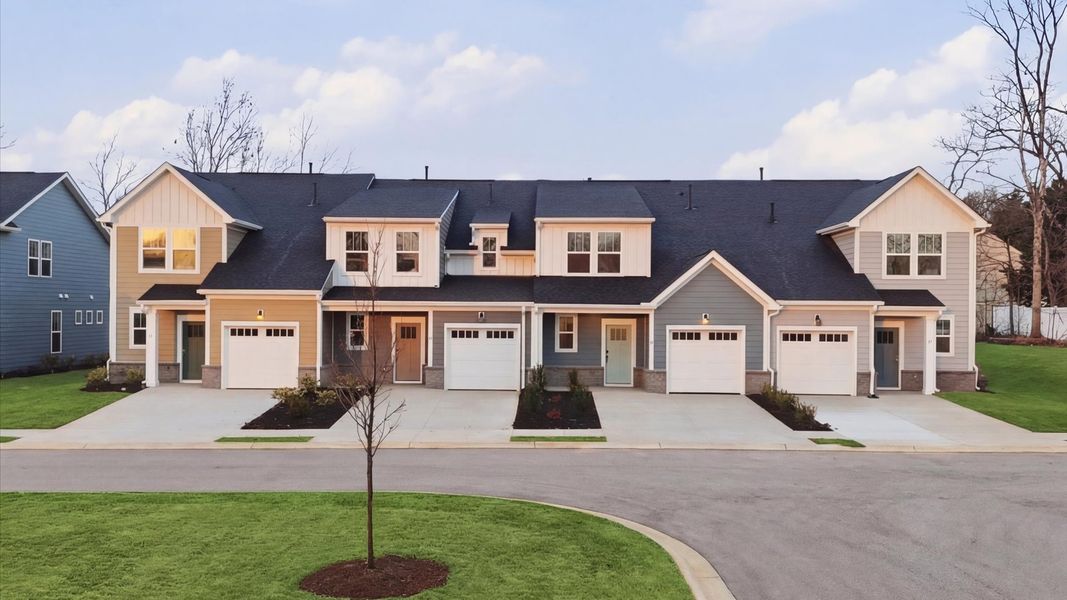 Stylish front elevation with accomplished design and high standards throughout at the Pelham Crossing community