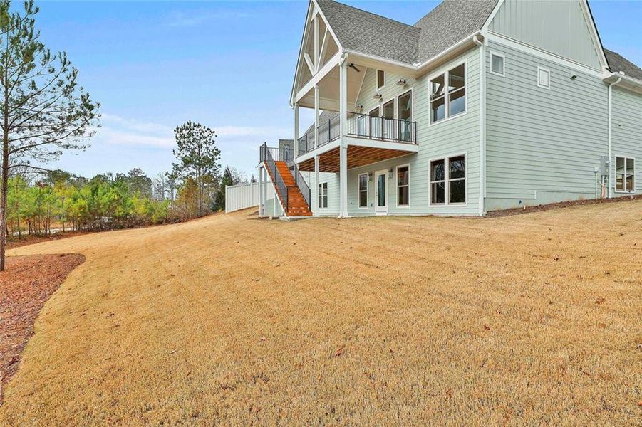 Exterior details and patio area of a home in Gardens at Arbor Springs, Newnan (Image 31).