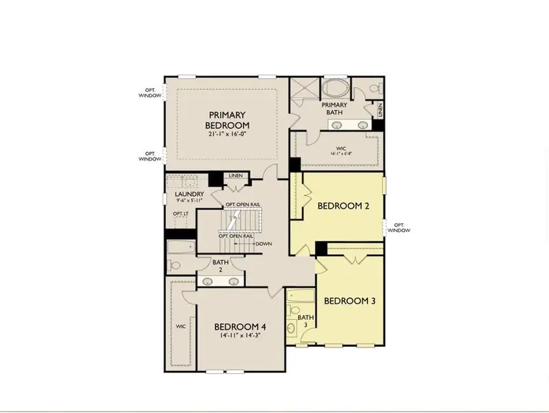 2D floor plan layout of this home in Arbors at Richland Creek, Buford, GA (Image 6). 2D floor plan layout of this home in Arbors at Richland Creek, Buford, GA (Image 6).