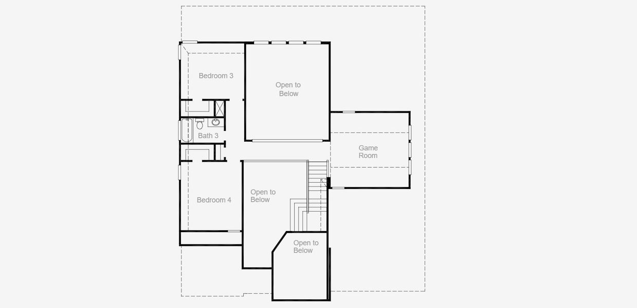 2D floor plan layout of this home in Lariat, Liberty Hill, TX (Image 3).