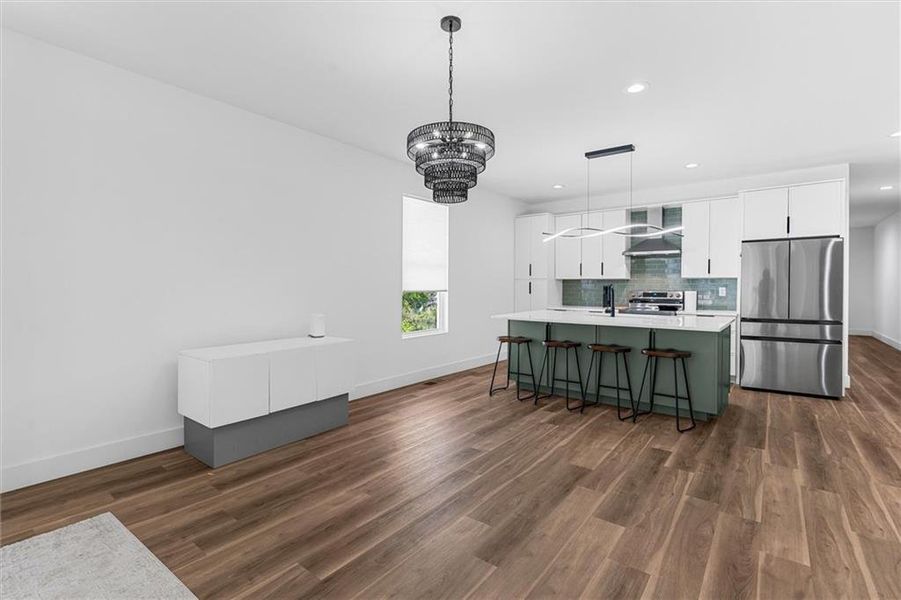 Furnished interior view inside a new home in , Atlanta (Image 12).