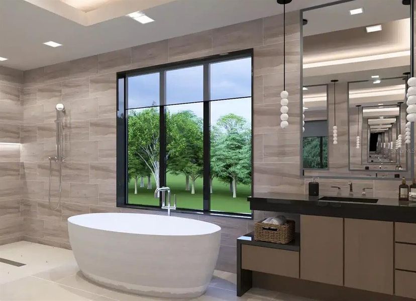 Furnished interior view inside a new home in , Tampa (Image 13).