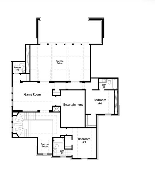 2D floor plan layout for the Livorno by Highland Homes in Furst Ranch, Flower Mound, TX (Image 20).