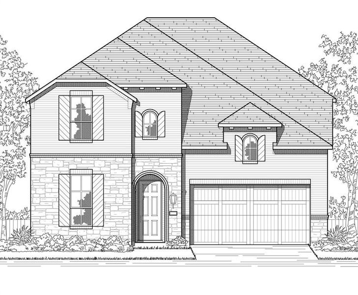Front exterior of a new home in Wellington: Artisan Series - 50ft lots, Haslet, TX, highlighting curb appeal (Image 2). Front exterior of a new home in Wellington: Artisan Series - 50ft lots, Haslet, TX, highlighting curb appeal (Image 2).
