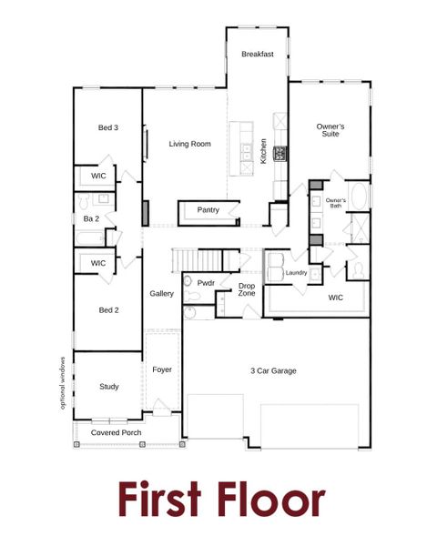 2D floor plan layout for the Noble Primary Suite on Main by Chafin Communities in Mallard’s Landing, Jefferson, GA (Image 2). 2D floor plan layout for the Noble Primary Suite on Main by Chafin Communities in Mallard’s Landing, Jefferson, GA (Image 2).