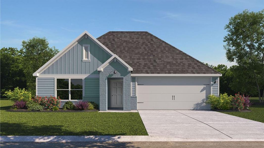 Front exterior of a new home in Park Meadows, Lorena, TX, highlighting curb appeal (Image 1). Front exterior of a new home in Park Meadows, Lorena, TX, highlighting curb appeal (Image 1).