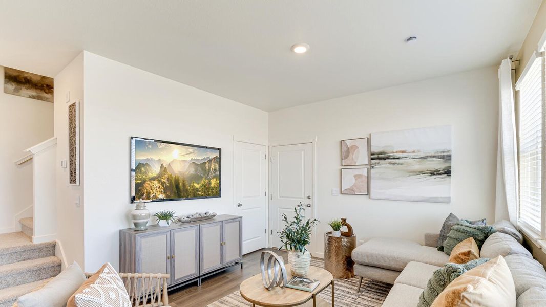 Furnished interior view inside a new home in Revere at Johnstown, Johnstown (Image 12). Furnished interior view inside a new home in Revere at Johnstown, Johnstown (Image 12).