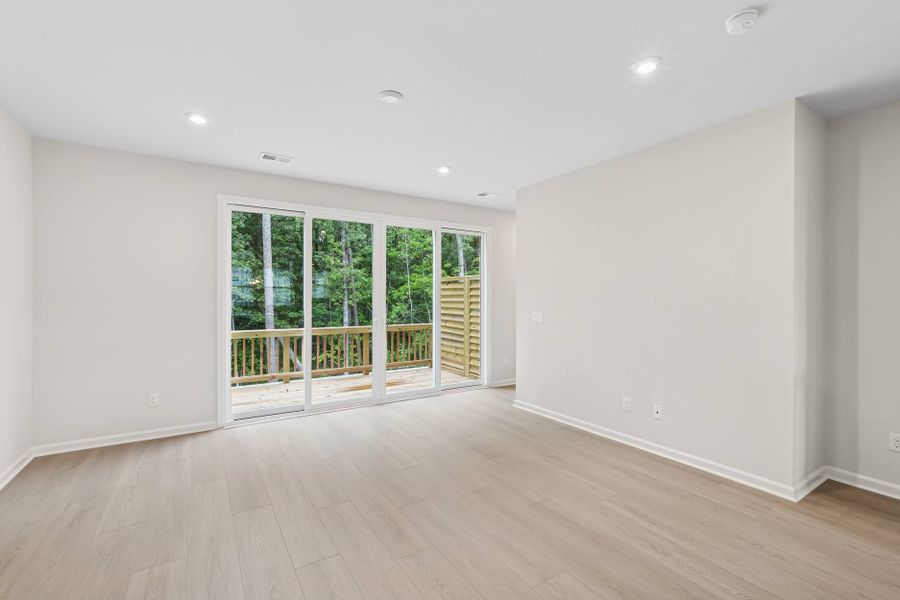 Representative unfurnished interior of a home built from the Huck by Tri Pointe Homes in Twinleaf Townes, Chapel Hill (Image 15). Representative unfurnished interior of a home built from the Huck by Tri Pointe Homes in Twinleaf Townes, Chapel Hill (Image 15).