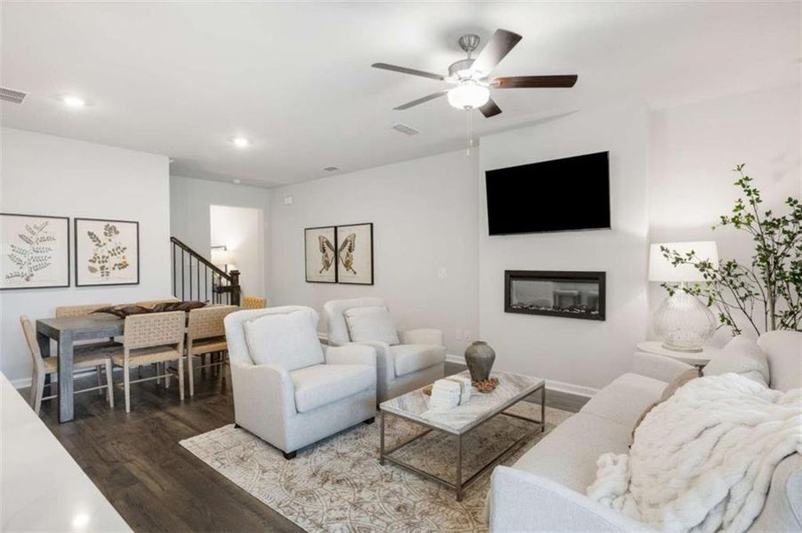 Furnished interior view inside a new home in , Conyers (Image 11). Furnished interior view inside a new home in , Conyers (Image 11).