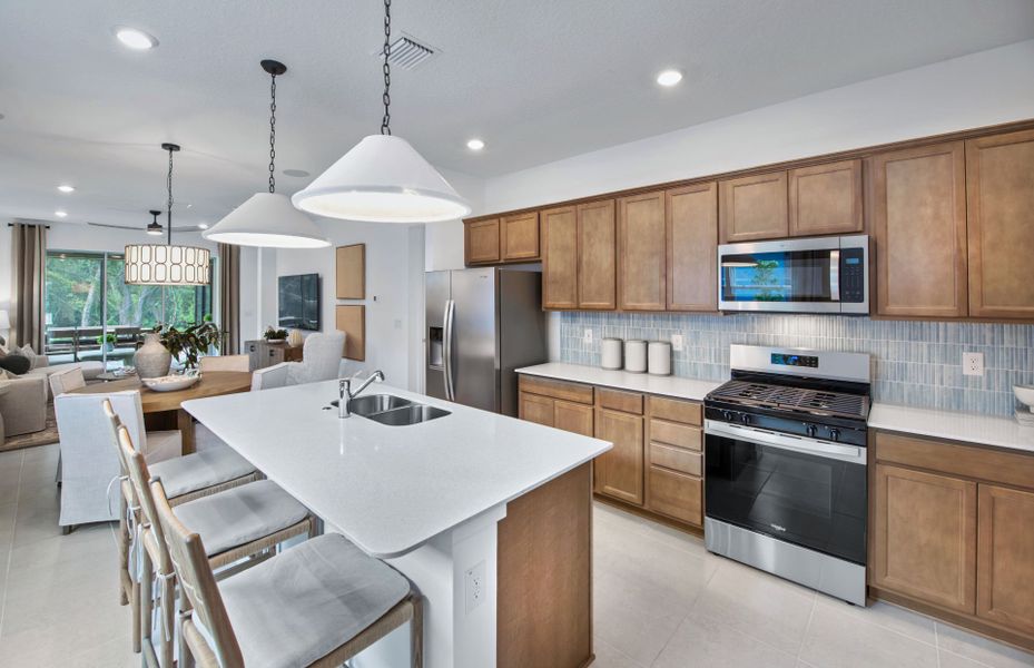 Spacious Kitchen with Oversized Islans