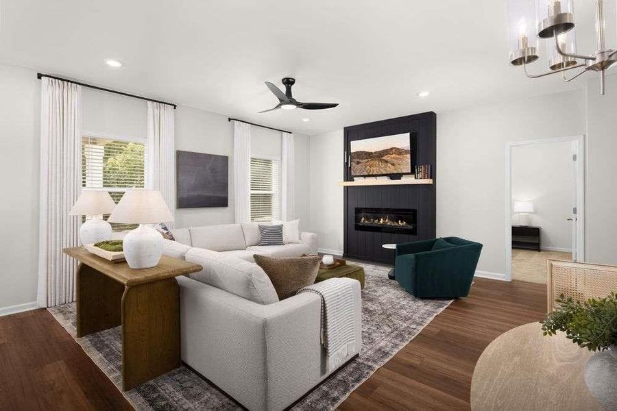 Furnished interior view inside a new home in The Woodlands Preserve, Jackson (Image 15).