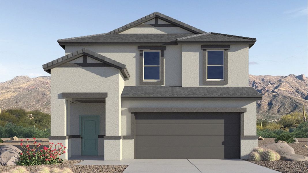Representative exterior photo of a completed home built from the Grace by D.R. Horton in Coronet at Gladden Farms, Marana, AZ (Image 14).