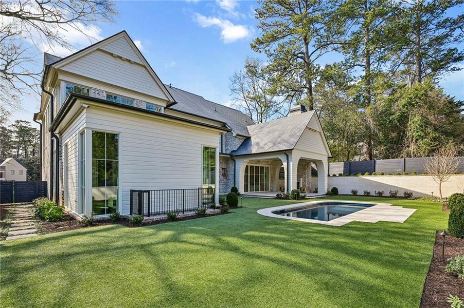 Front exterior of a new home in , Atlanta, GA, highlighting curb appeal (Image 29). Front exterior of a new home in , Atlanta, GA, highlighting curb appeal (Image 29).