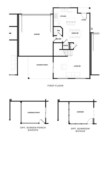 2D floor plan layout for the The Malbec by New Leaf Builders in Hayes Park, Johns Island, SC (Image 5).