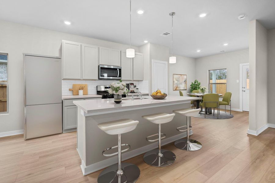 Furnished interior view inside a new home in Laurel Landing 40', Alvin (Image 8).