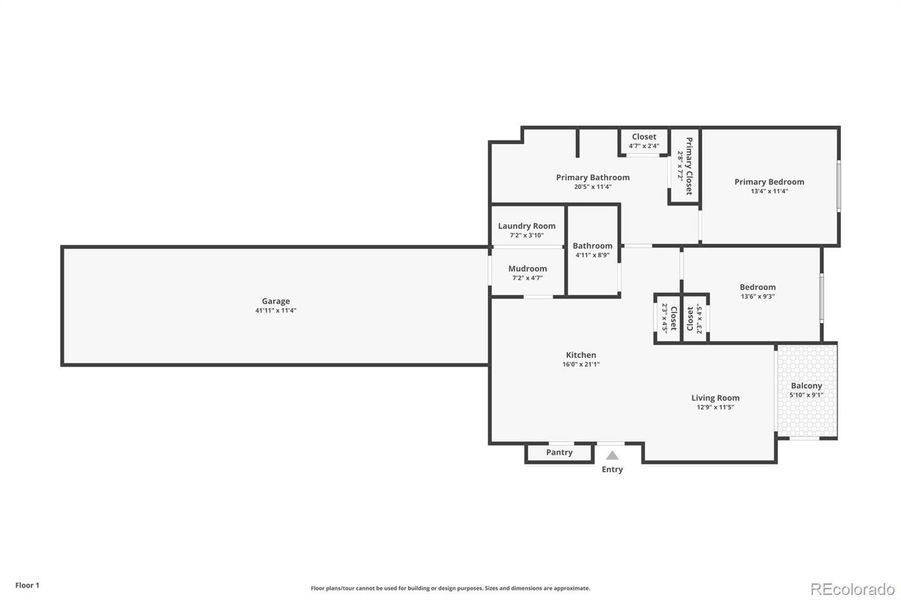 2D floor plan layout of this home in Stonegate Townhomes, Parker, CO (Image 3).