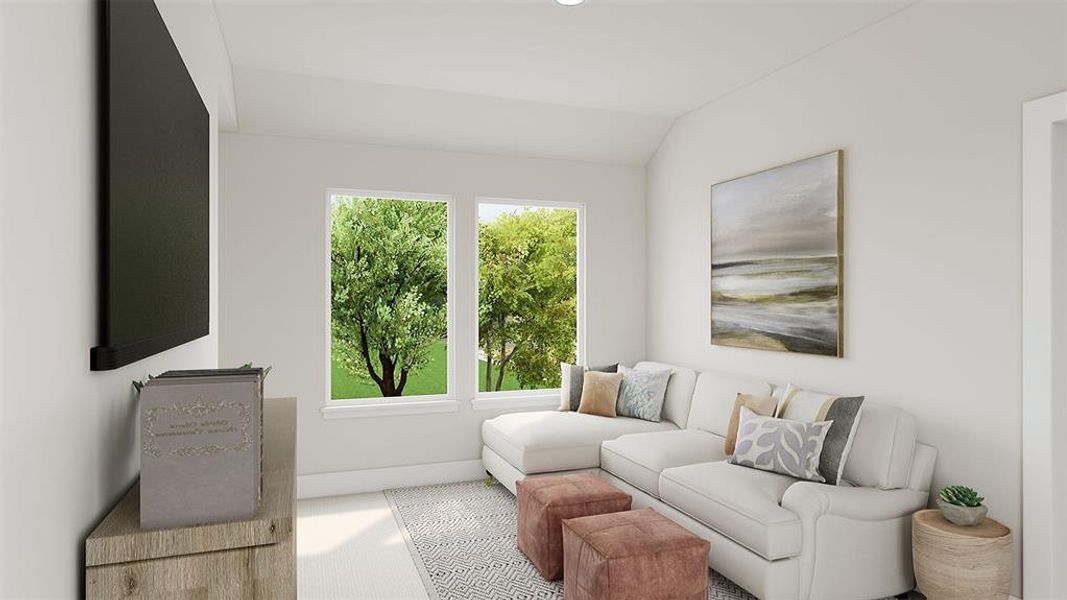 Furnished interior view inside a new home in Garden Collection at Union Park, Little Elm (Image 18).