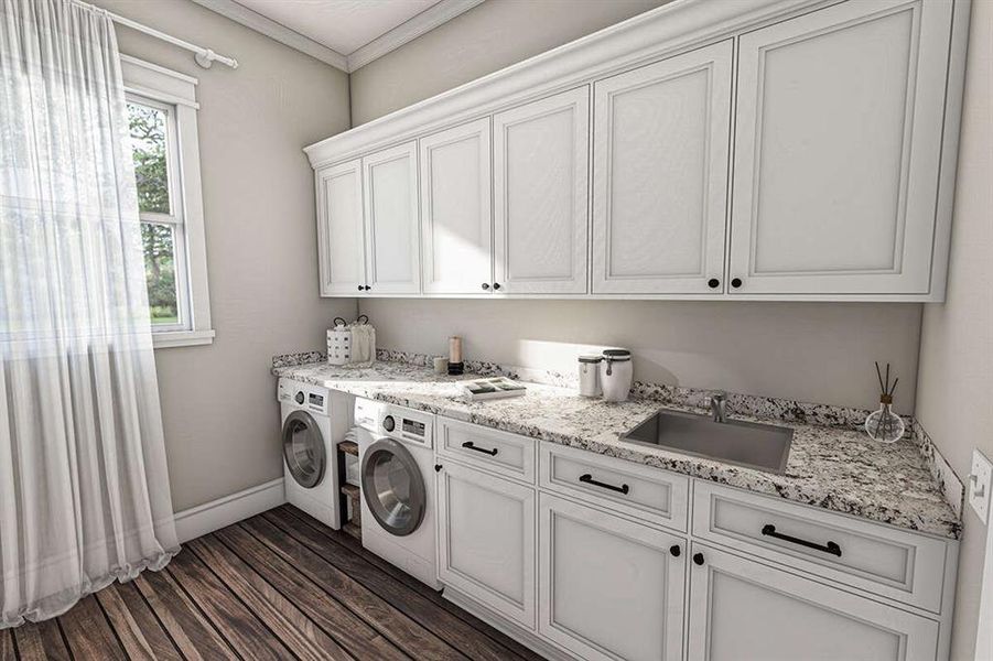 Furnished interior view inside a new home in Parallel Pastures, Poolville (Image 13). Furnished interior view inside a new home in Parallel Pastures, Poolville (Image 13).