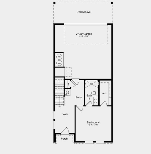2D floor plan layout for the Dawson by Taylor Morrison in Alder Creek, Cumming, GA (Image 5).