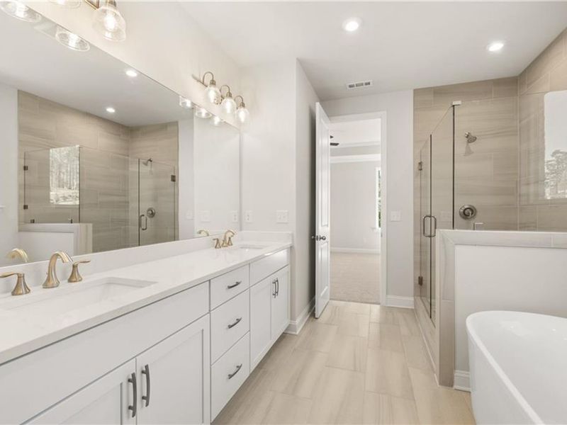 Furnished interior view inside a new home in Melody Lakeside Estates, Buford (Image 9).