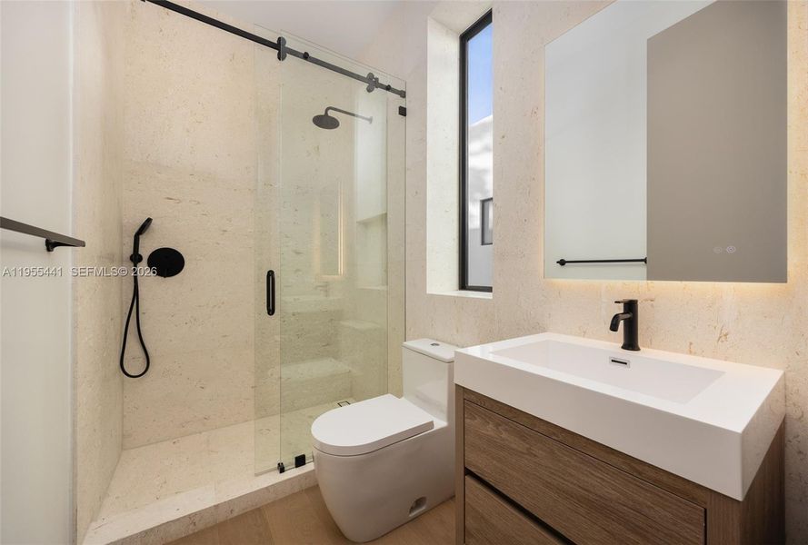 Furnished interior view inside a new home in , Miami (Image 29).