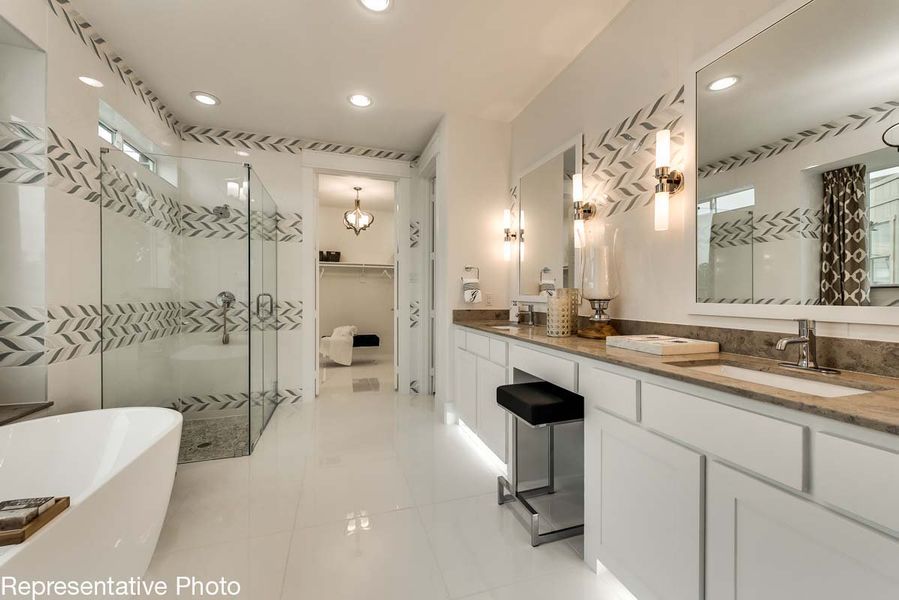 Representative furnished interior of a home built from the Rivercrest by Grand Homes in Grand Oaks, Celina (Image 12).
