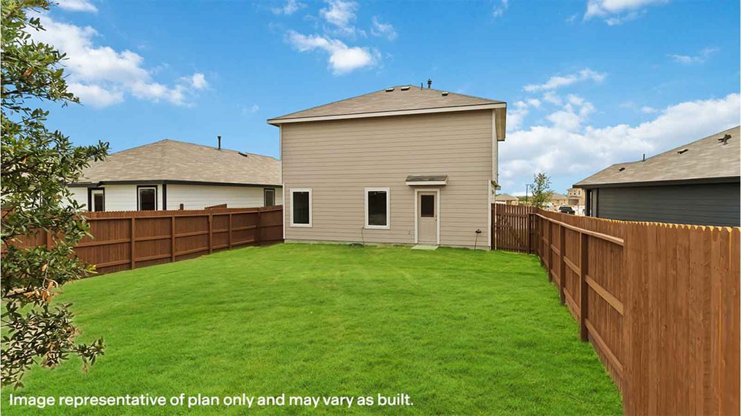 Representative exterior photo of a completed home built from the DAVIS by D.R. Horton in Canterra Creek 45' and 50' Homesites, Iowa Colony, TX (Image 15). Representative exterior photo of a completed home built from the DAVIS by D.R. Horton in Canterra Creek 45' and 50' Homesites, Iowa Colony, TX (Image 15).