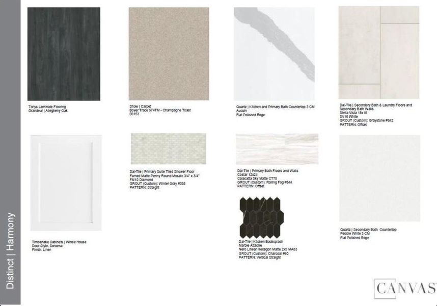 8663 Miles Gap Road design selections. Home is currently under construction and selections are subject to change.