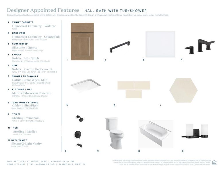 Sample of building materials used in homes in Toll Brothers at August Park, Spring Hill (Image 12).